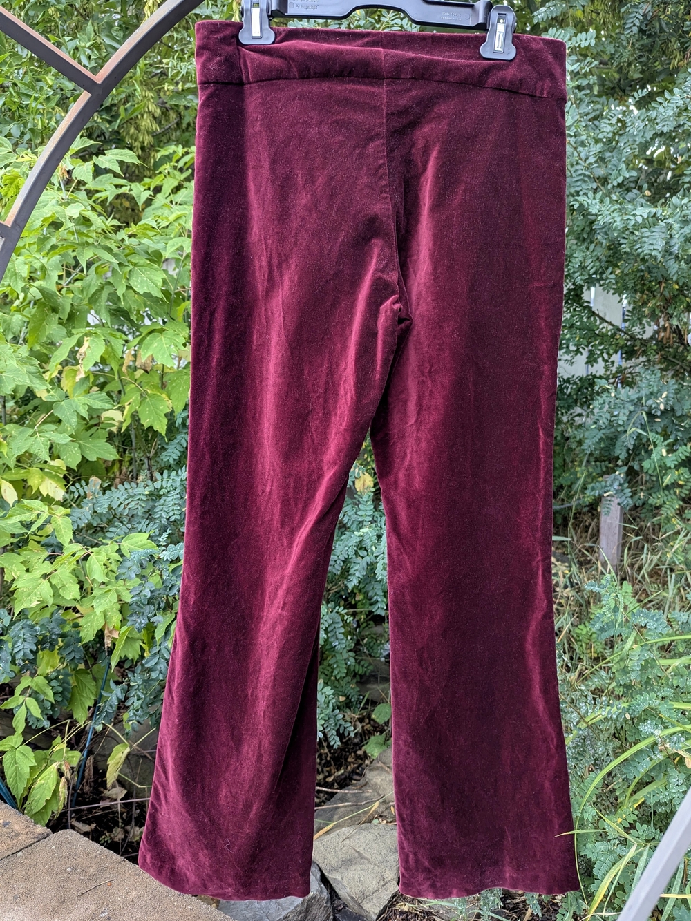 Vintage Velvet Pants Burgundy Straight Leg Whimsigoth Indie Sleaze - Picture 8 of 12